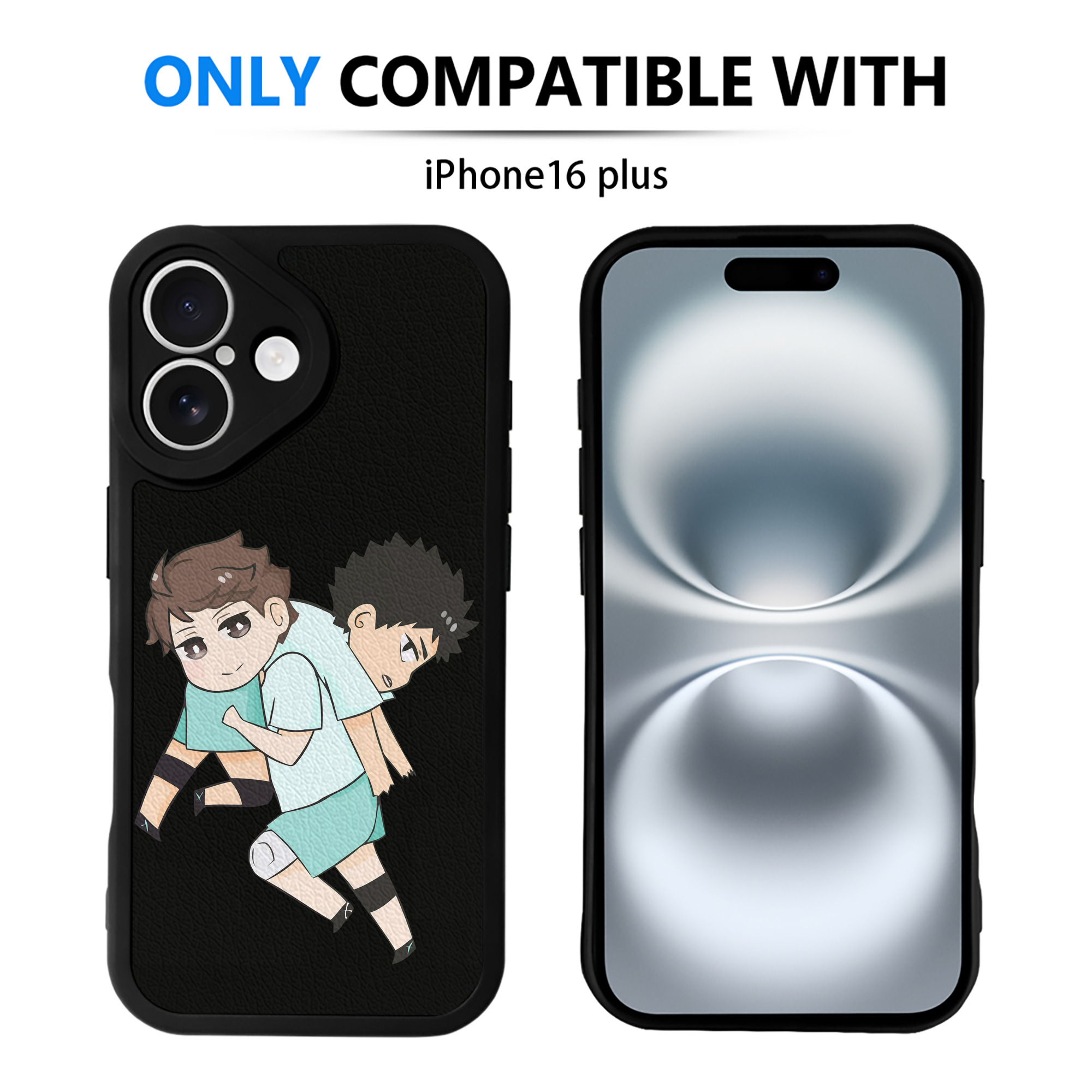 （画像用） ハイキュー!! Haikyu!! 【iPhone 16シリーズ対応】シリコンスマホケース（レザー調） 材質：シリコン